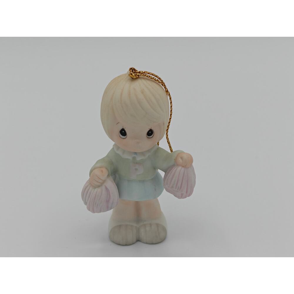 Precious Moments Cheerleader Ornament Cheers to the Leader 1988 113999 No Box